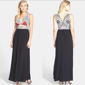Like Mynded 122840 Emmett Womens Black Sleeveless Cocktail Maxi Dress Size Small